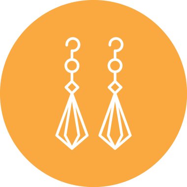 Küpeler. Web simgesi basit illüstrasyon