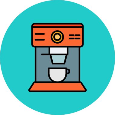 Kahve makinesi. Basit resimleme