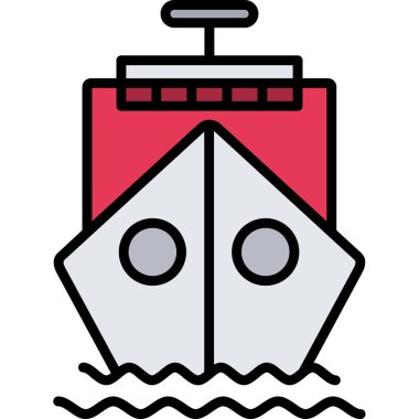 Gemi. Web simgesi basit tasarım