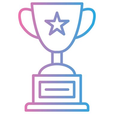 Kupa. Web simgesi basit illüstrasyon