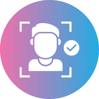 Kimlik kartı simgesi, vektör illüstrasyonu