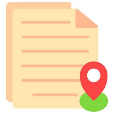 belge konumu belirleyici konum simgesi düz biçimli