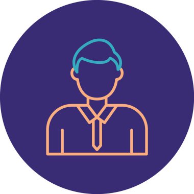 İş adamı simgesi vektör illüstrasyonu