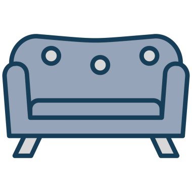 Koltuk. Web simgesi basit illüstrasyon