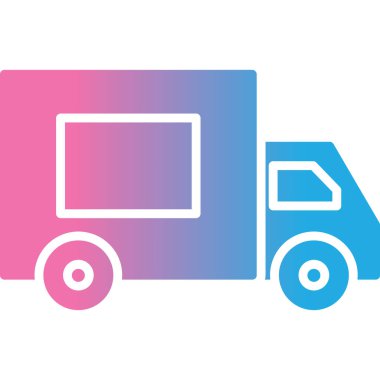 Kamyon. Web simgesi basit illüstrasyon