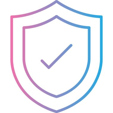 Kalkan. Web simgesi basit illüstrasyon