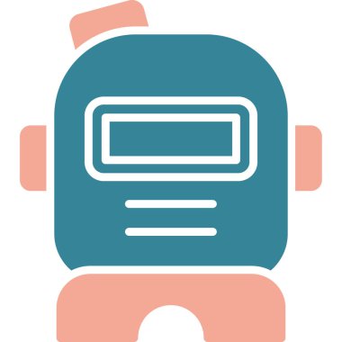 robot. Web simgesi basit illüstrasyon