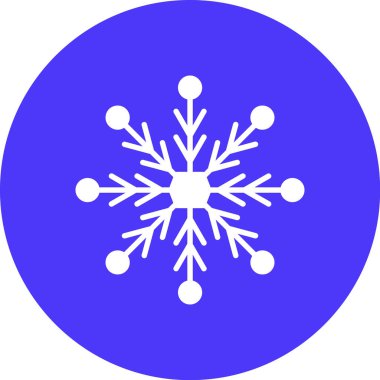 Kar tanesi. Web simgesi basit illüstrasyon