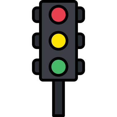 Trafik ışığı simgesi, düz tasarım