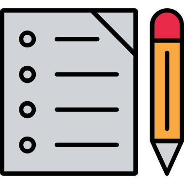 Kontrol listesi vektör illüstrasyon simgesi