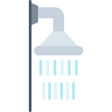 Duş düz vektör simgesi