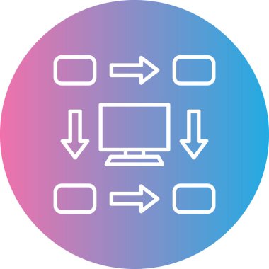 Bir bilgisayarın vektör illüstrasyonu