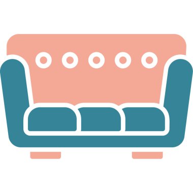 Kanepe. Web simgesi basit illüstrasyon