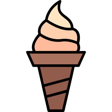 Dondurma külahı. Basit illüstrasyon