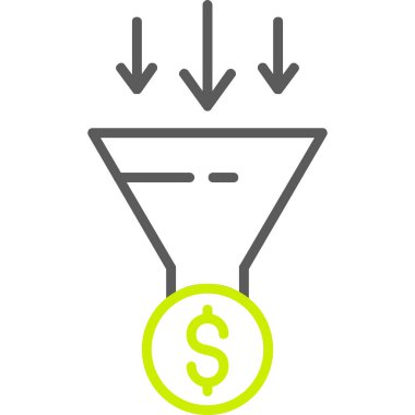 ok simgesi olan huni