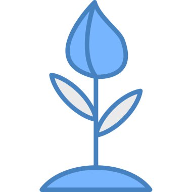 Çiçek. Web simgesi basit illüstrasyon