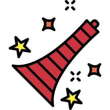 havai fişek simge vektör çizim