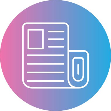 Belge simgesinin vektör illüstrasyonu