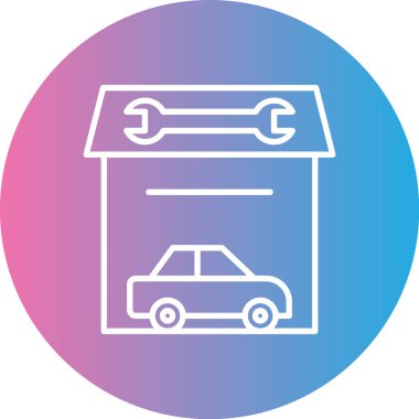 garaj simgesi vektör illüstrasyonu