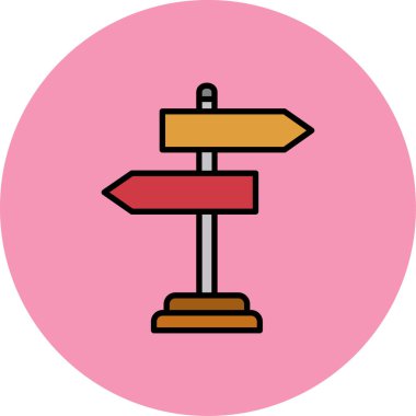 Yol simgesi vektör illüstrasyonu