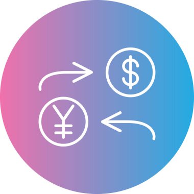 yen işaretinin vektör simgesi.