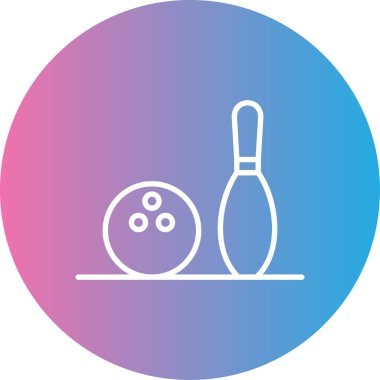 Bowling ikonunun vektör illüstrasyonu