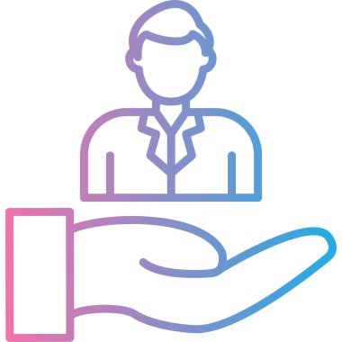 Haçı olan bir kadının vektör çizimi