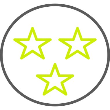 Yuvarlak vektör yıldız simgesi