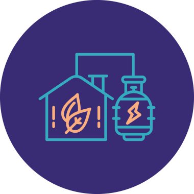 Benzersiz gaz vektörü simgesi