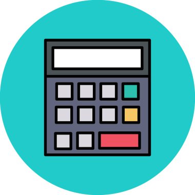 hesap makinesi simgesi, basit vektör illüstrasyon tasarımı