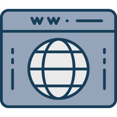 tarayıcı simgesi vektör illüstrasyonu