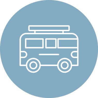 Otobüs Düz Vektör Simgesi