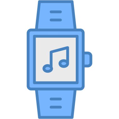 müzik izleme simgesi vektör illüstrasyonu