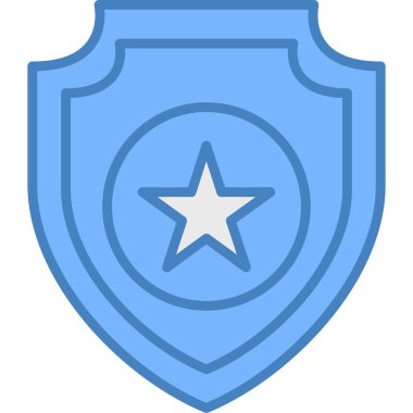 kalkan ikon vektör illüstrasyonu