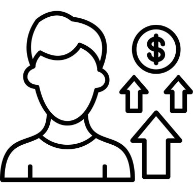 Dolar simgesi vektör illüstrasyonu