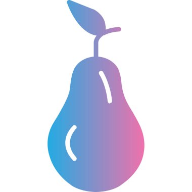 Bir armut simgesinin vektör illüstrasyonu