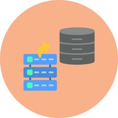 veri tabanı veritabanı simgesi düz biçiminde