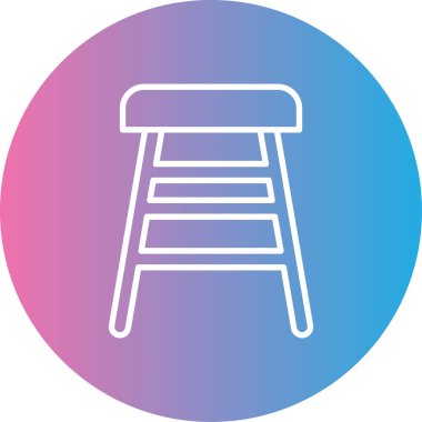 Sandalye simgesinin vektör illüstrasyonu