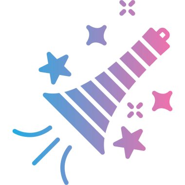 Havai fişekler. Web simgesi basit illüstrasyon