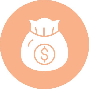 Para için. Web simgesi basit illüstrasyon