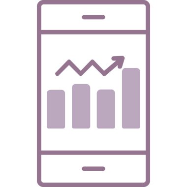 analitik grafik çizelgesi simgesi ana hat biçiminde