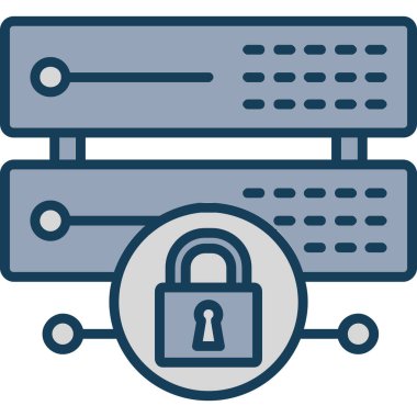 veri güvenlik sistemi vektör simgesi düzenlenebilir