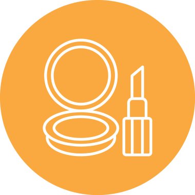 Makyaj. Web simgesi basit illüstrasyon