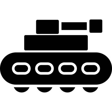 Tank simgesi, vektör çizimi
