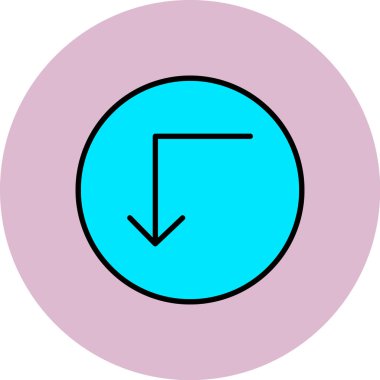 Bir ok simgesinin vektör illüstrasyonu