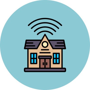 Kablosuz. Web simgesi basit illüstrasyon