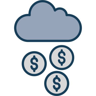 Bulut. Web simgesi vektör illüstrasyonu