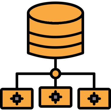 ağ sunucu simgesi. özet ağ sunucu simgesi rengi düz izole