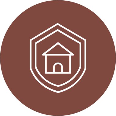 vektör evi simgesi, basit illüstrasyon