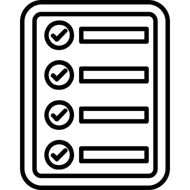 Yapılacaklar listesi web simgesi basit illüstrasyon